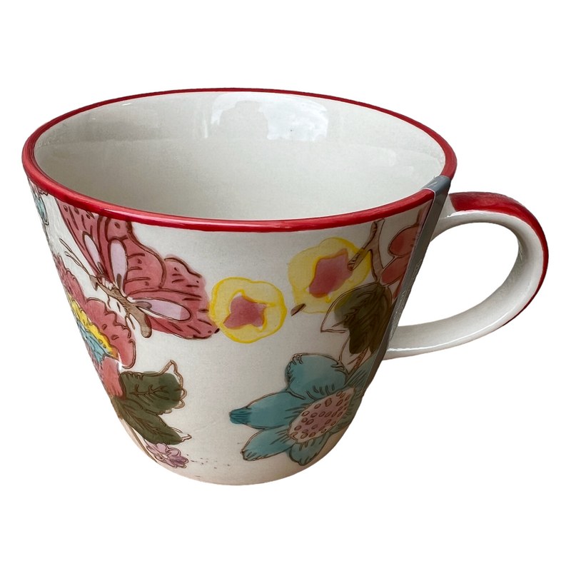 Gisela Graham Floria Stoneware Mug 30785 inside