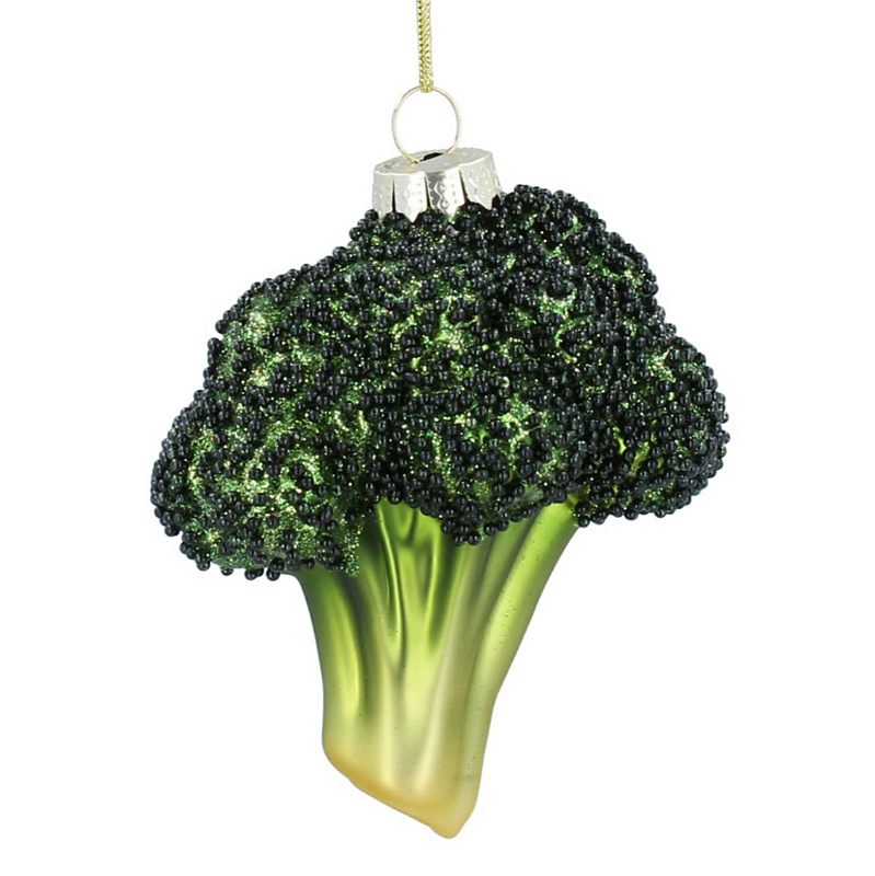Gisela Graham Glass Broccoli Stem Decoration 01805 main
