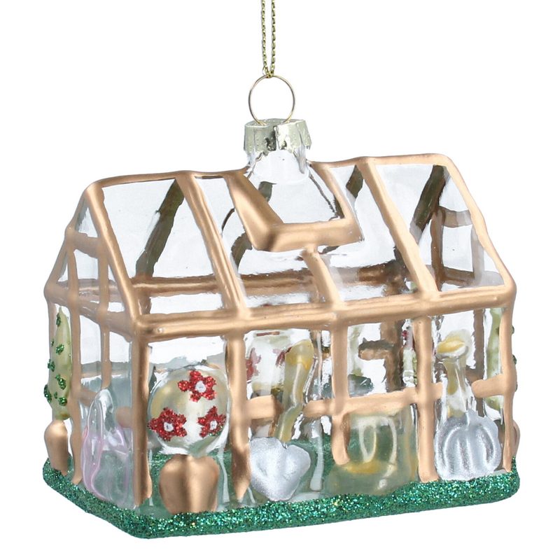 Gisela Graham Glass Greenhouse Christmas Decoration 01857 main