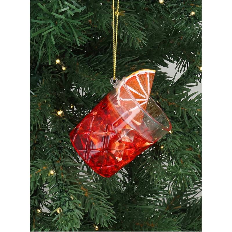 Gisela Graham Glass Negroni Decoration 01949 on tree