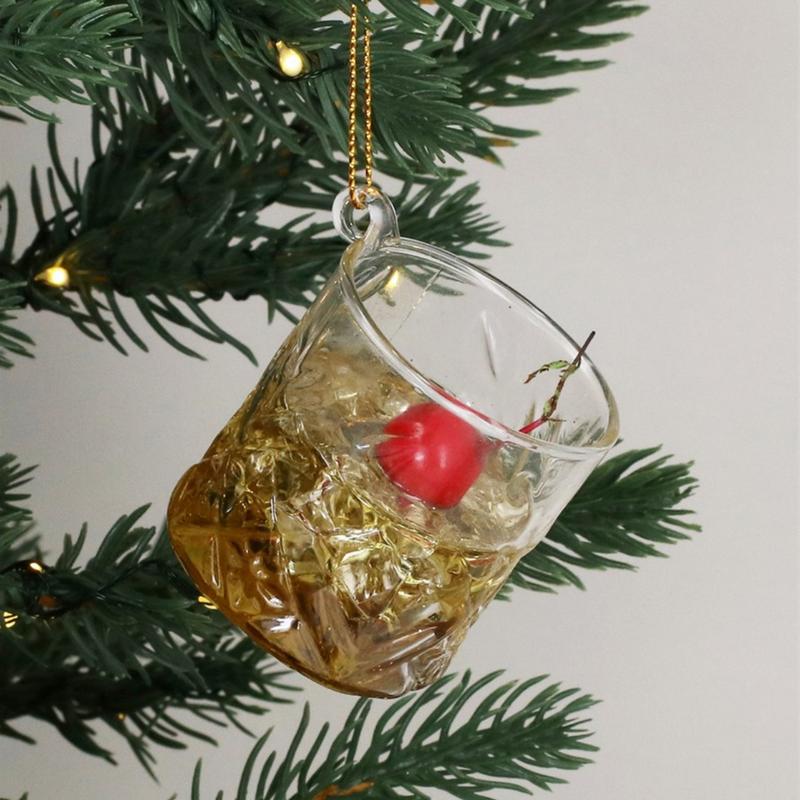 Gisela Graham Glass Whisky Sour Decoration 01025 on tree