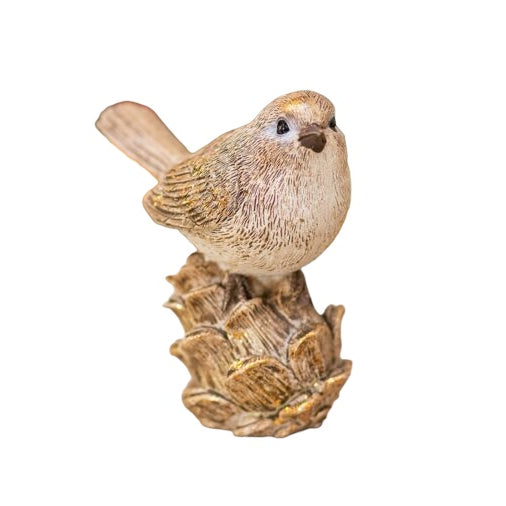 Gisela Graham Glittered Bird on Cones or Nuts Ornament 37593 main