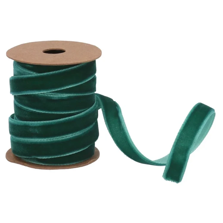 Gisela Graham Green Velvet Ribbon 70003 main