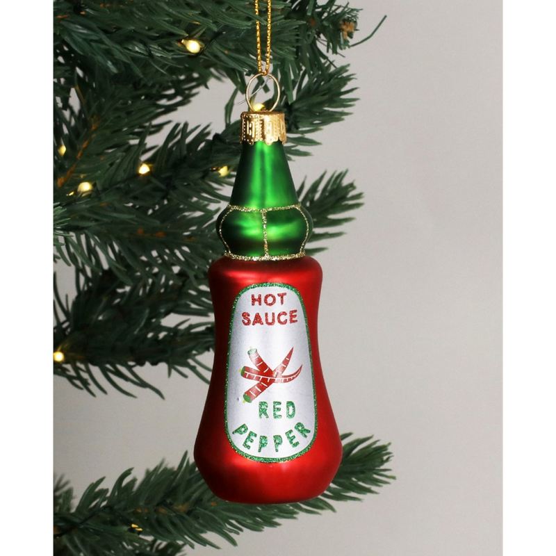 Gisela Graham Hot Sauce Glass Christmas Decoration 01011 main