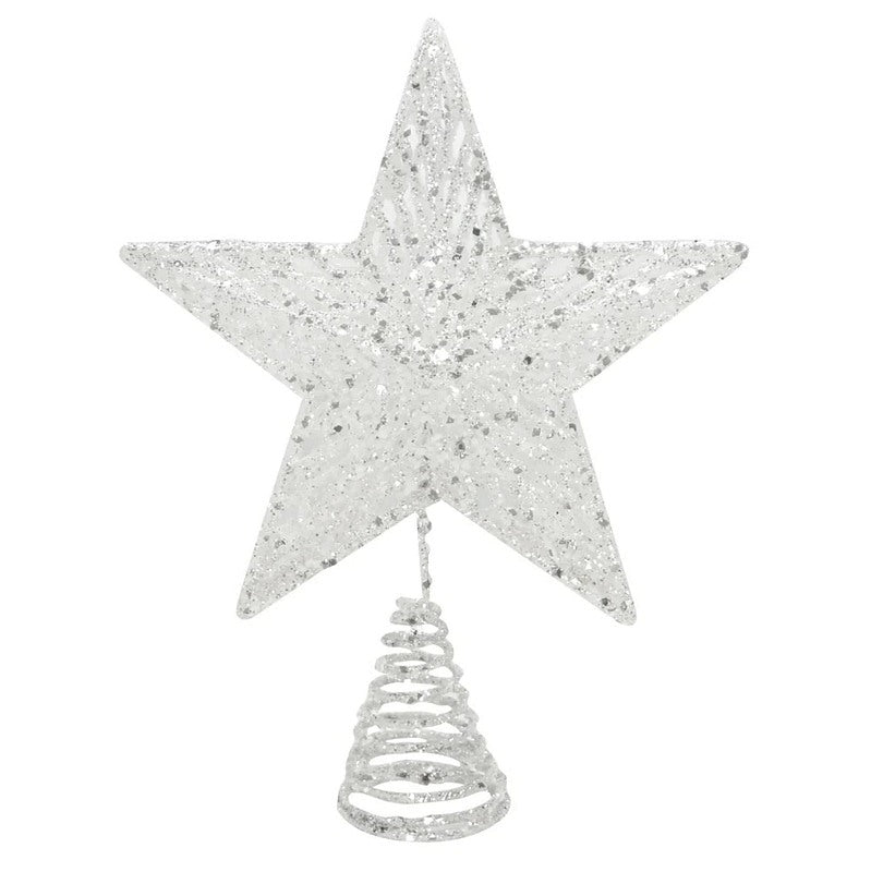 Gisela Graham Iridescent Glitter Star Tree Topper 18054
