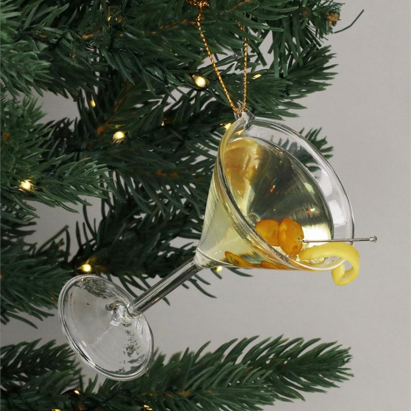 Gisela Graham Martini Glass Christmas Decoration 01026 main