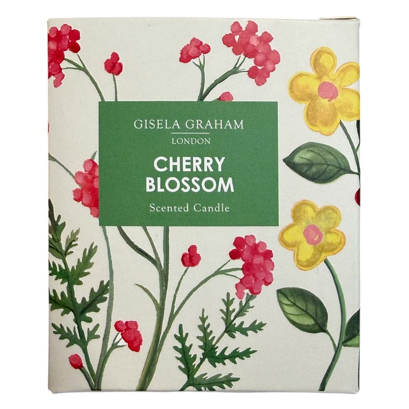 Gisela Graham Meadow Boxed Cherry Blossom Scented Candle Small 58079 front