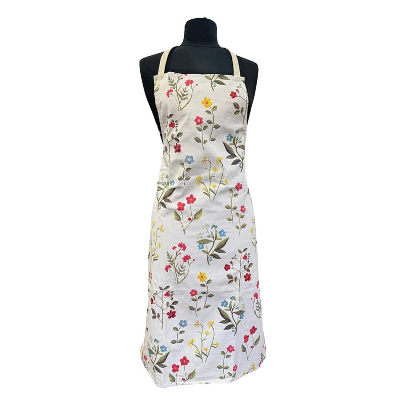 Gisela Graham Meadow Cotton Apron 80398 on mannequin front