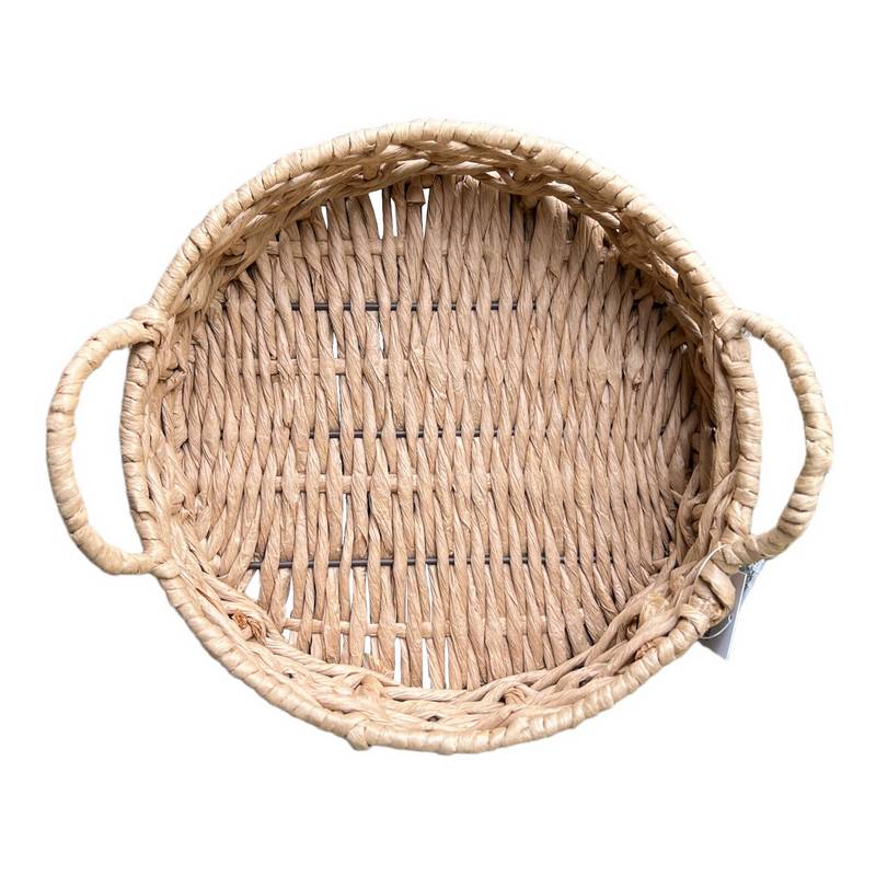 Gisela Graham Natural Rattan Tray with Handles Large 81633 top