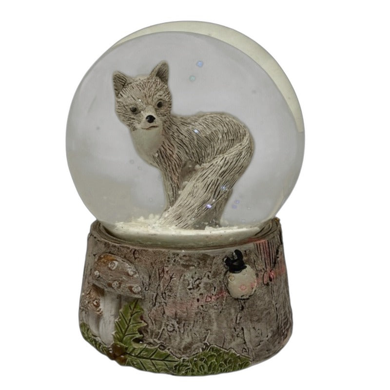 Gisela Graham Natural Woodland Animals Snow Dome Medium 31064 fox