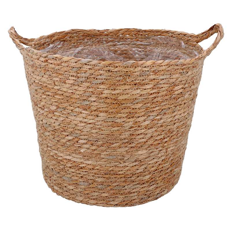 Gisela Graham Natural Woven Basket with Handles Large 32503 main