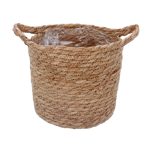 Gisela Graham Natural Woven Basket with Handles Small 32506 main