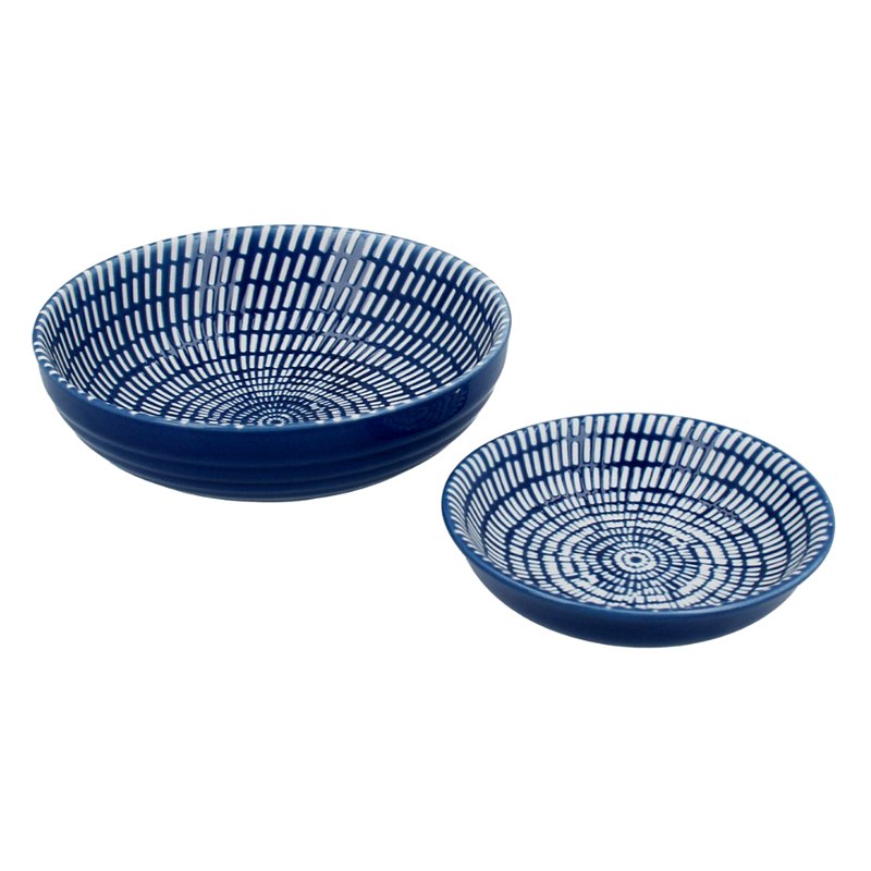 Gisela Graham Navy Porcelain Round Trinket Dish selection