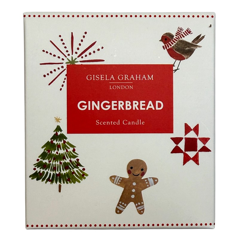 Gisela Graham Nordic Icons Boxed Scented Candle Gingerbread Large 50601 front