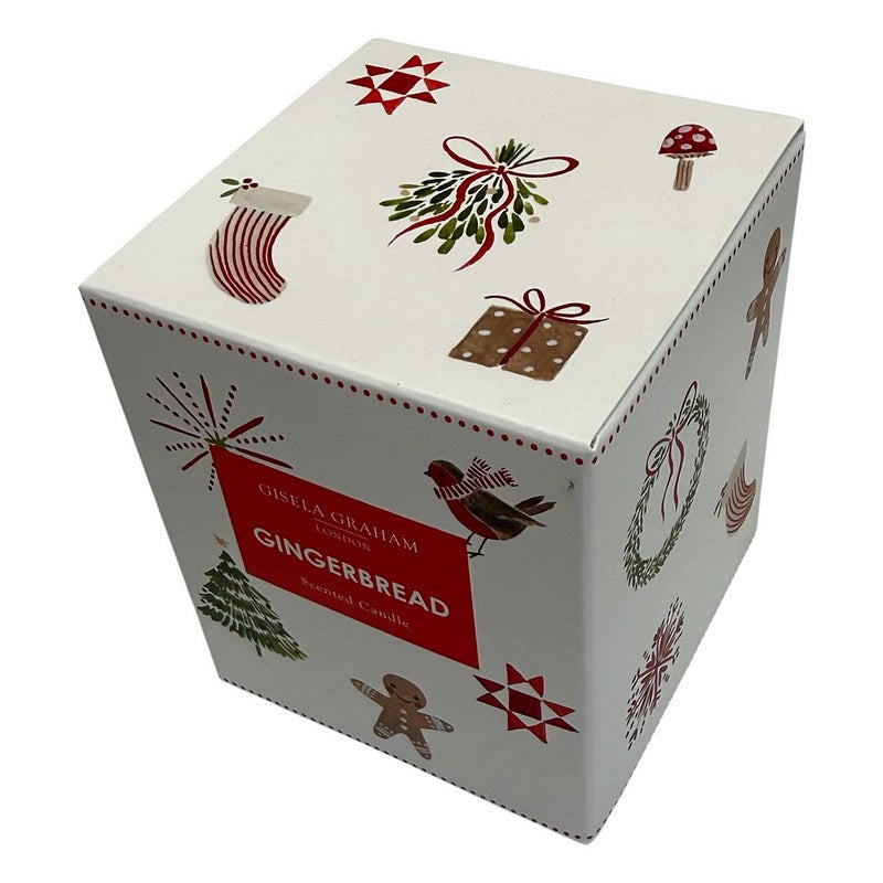 Gisela Graham Nordic Icons Boxed Scented Candle Gingerbread Large 50601 sides