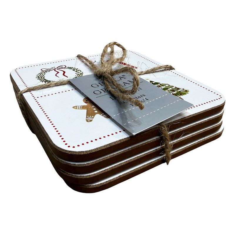 Nordic Icons Cork Base Coasters Pack of 4
