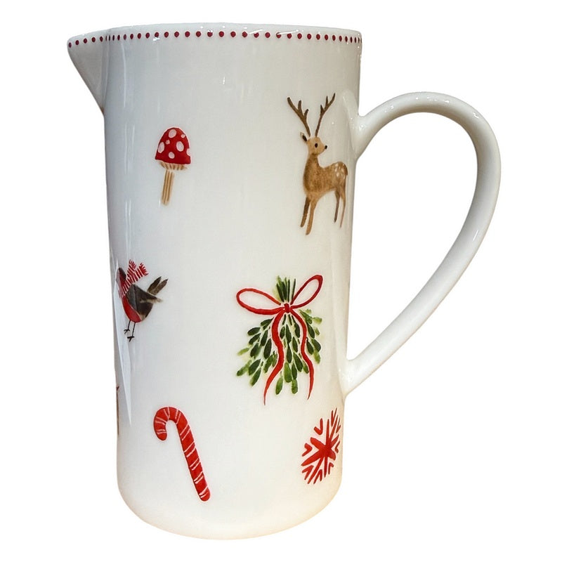 Gisela Graham Nordic Icons Stoneware Slim Jug Small 38993 front