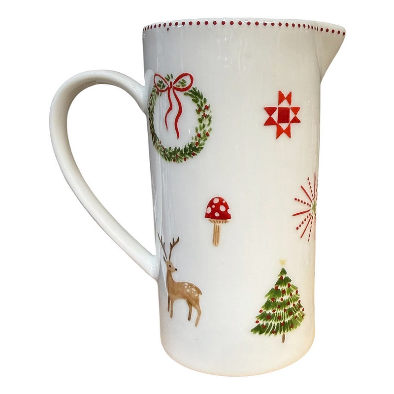 Gisela Graham Nordic Icons Stoneware Slim Jug Small 38993 rear