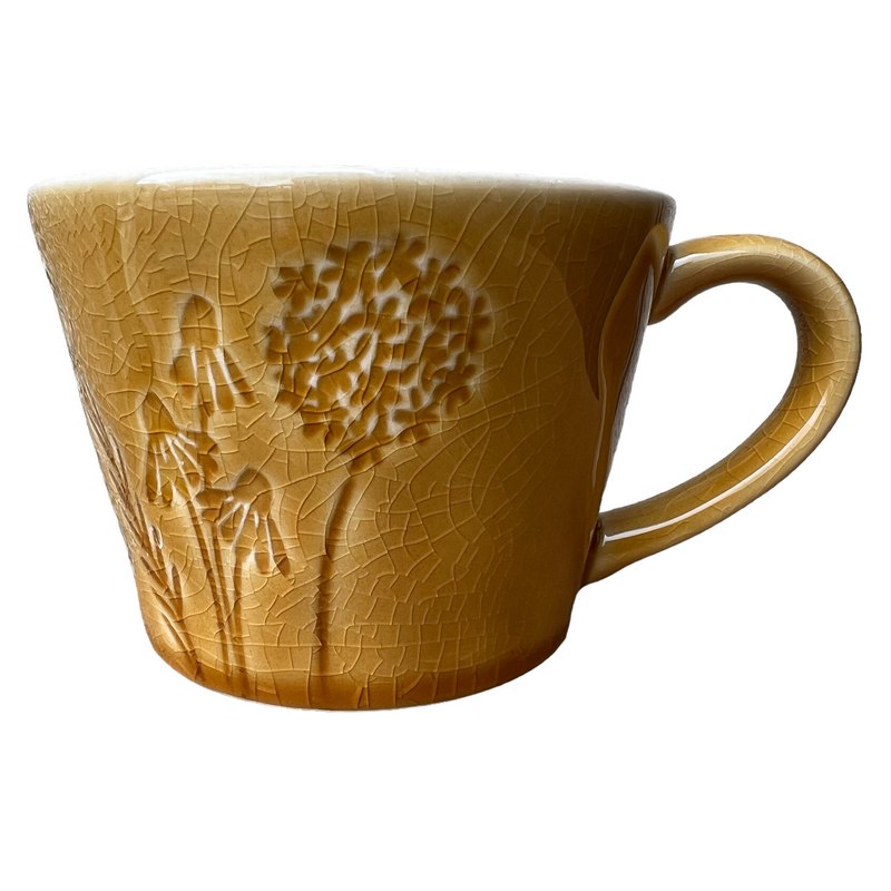 Gisela Graham Ochre Meadow Stoneware Mug 81456 front
