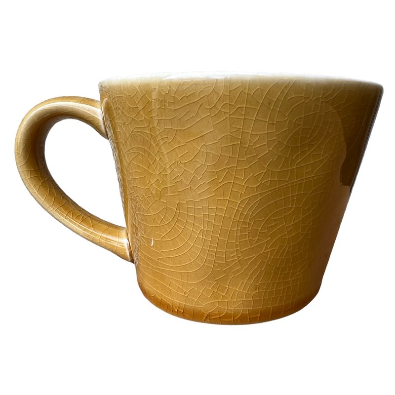 Gisela Graham Ochre Meadow Stoneware Mug 81456 rear