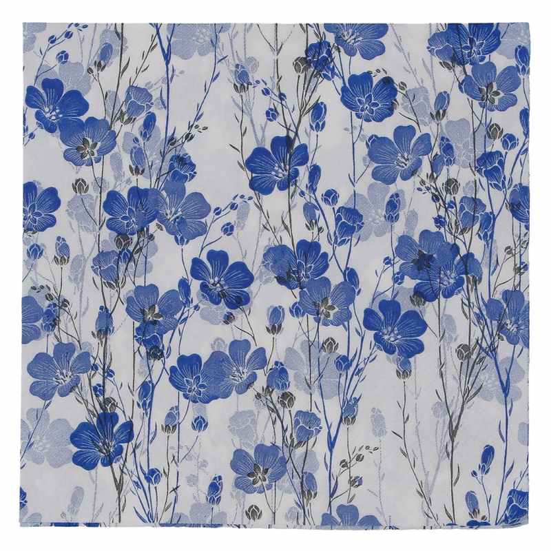 Gisela Graham Paper Napkins Blue Flax Flowers 34660 main
