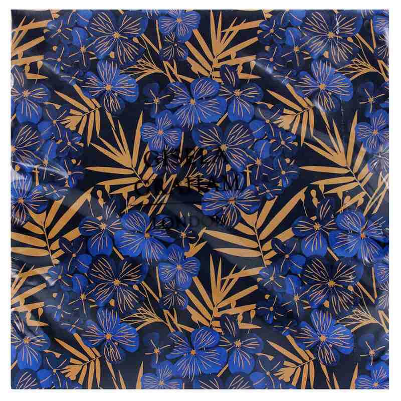 Gisela Graham Paper Napkins Blue & Gold Floral 37470 main