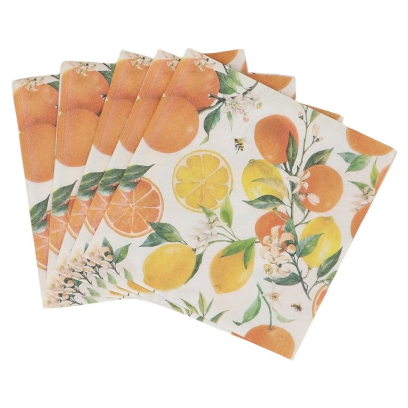 Gisela Graham Paper Napkins Oranges & Lemons 32155 main