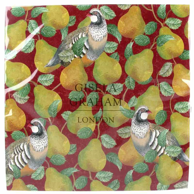 Gisela Graham Paper Napkins Partridge & Pear 37471 main