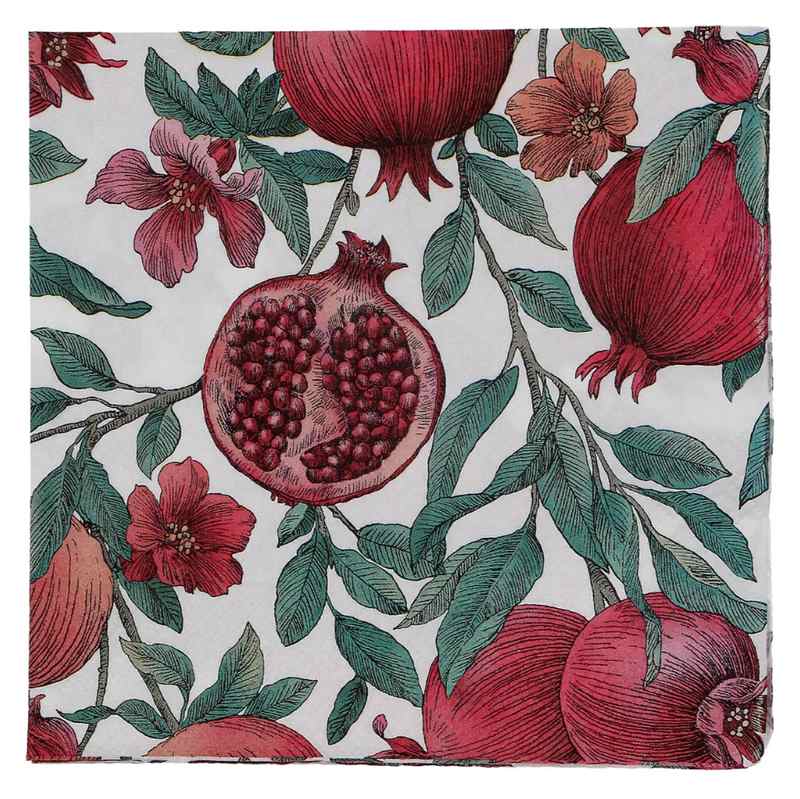 Gisela Graham Paper Napkins Pomegranate 34656 main