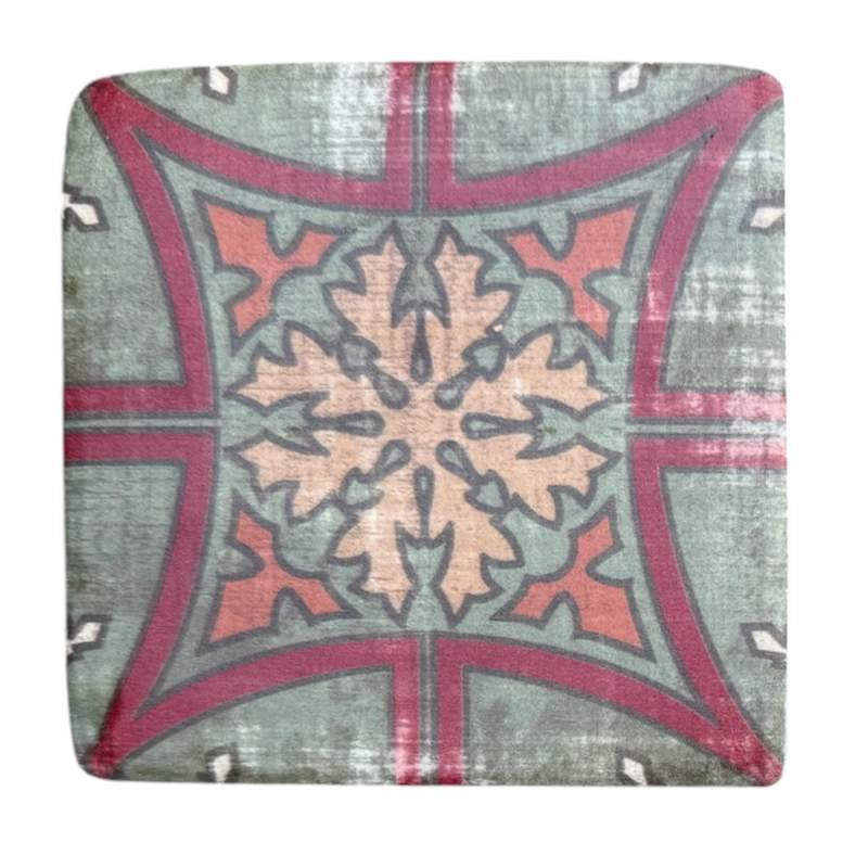 Gisela Graham Period Warm Mosaic Design Resin Coaster 37715 style 3