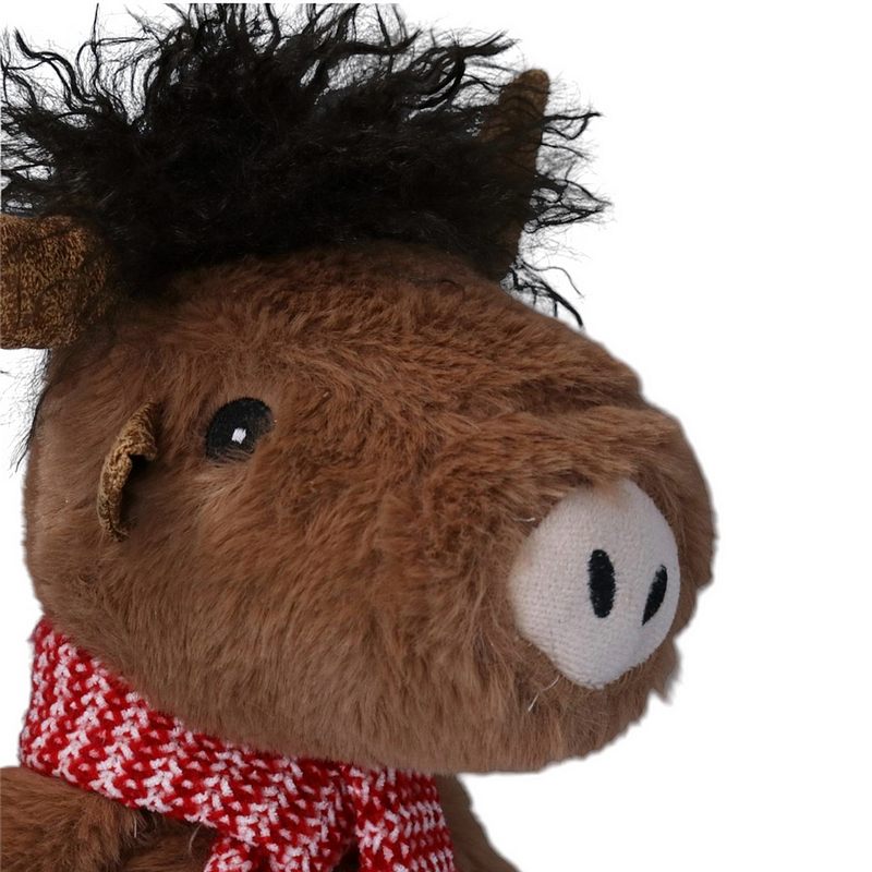 Gisela Graham Plush Standing Highland Cow 36192 close-up of head