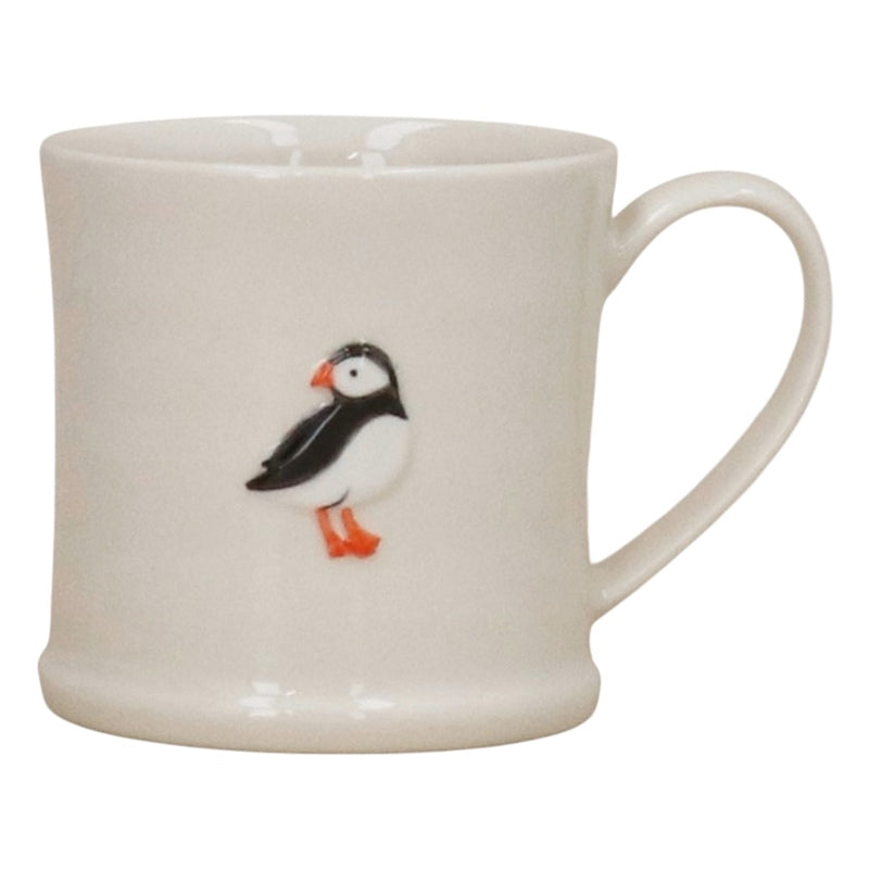 Gisela Graham Puffin Stoneware Mini Mug 35099 front
