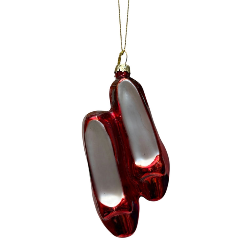 Gisela Graham Red Ruby Glass Stilettos Decoration 00338 front