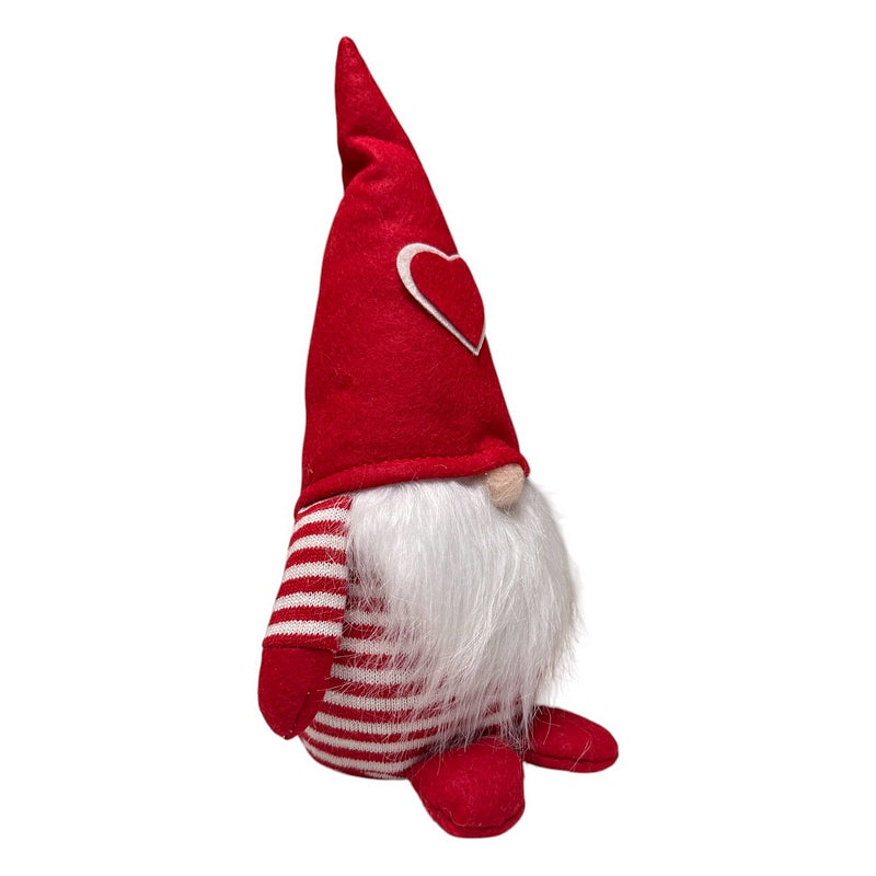 Gisela Graham Red & White Stripe Nordic Santa Ornament 36735 style 1 side