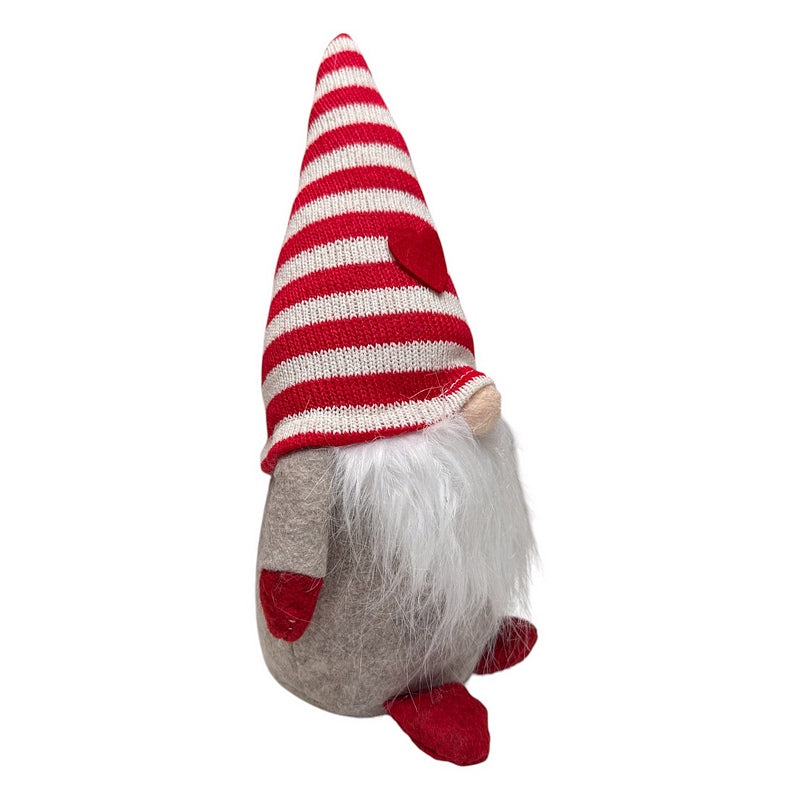 Gisela Graham Red & White Stripe Nordic Santa Ornament 36735 style 2 side