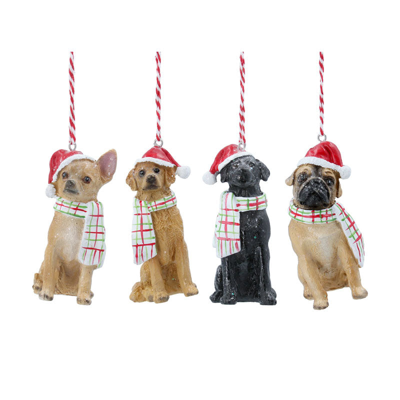 Gisela Graham Resin Christmas Dogs Decoration 15224 selection
