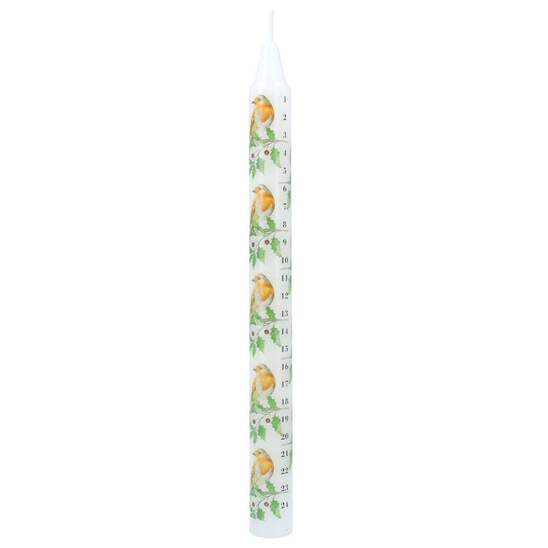 Gisela Graham Robin & Holly Advent Candle 51421 main