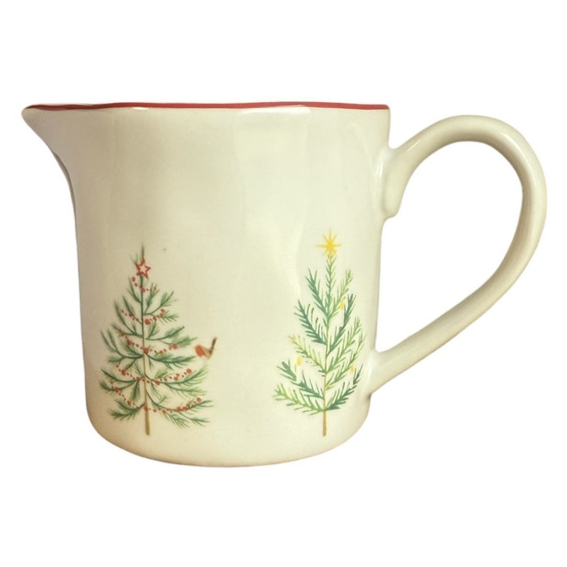 Gisela Graham Scandi Trees Stoneware Mini Jug 32295 front