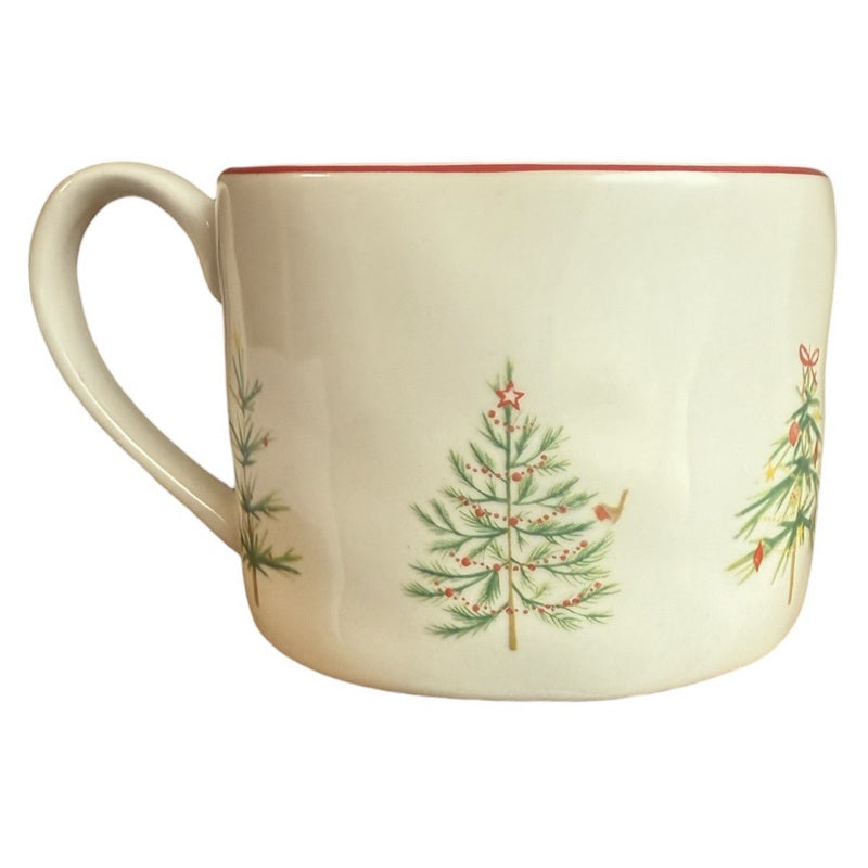Gisela Graham Scandi Trees Stoneware Mug 32296 rear