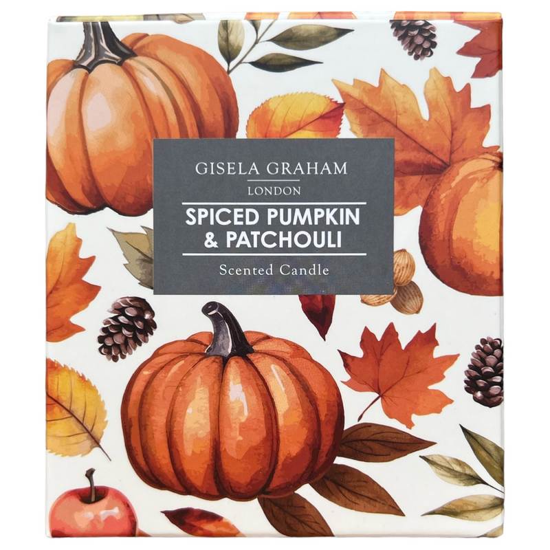 Gisela Graham Spiced Pumpkin and Patchouli Boxed Candle 51852 box front