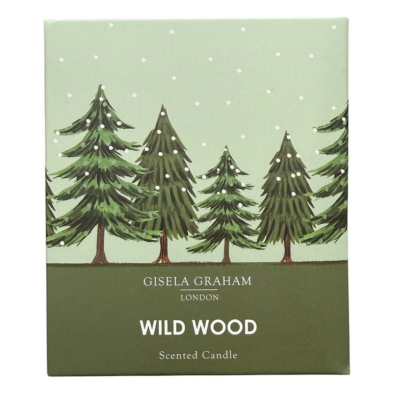 Gisela Graham Trees Boxed Wild Wood Scented Candle Large 50525 front