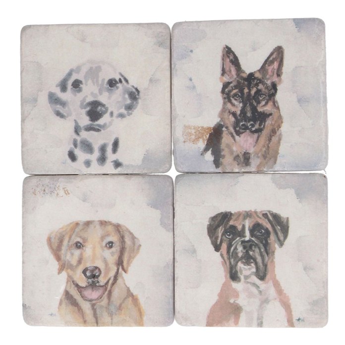 Gisela Graham Watercolour Dog Resin Coaster 32153 selection