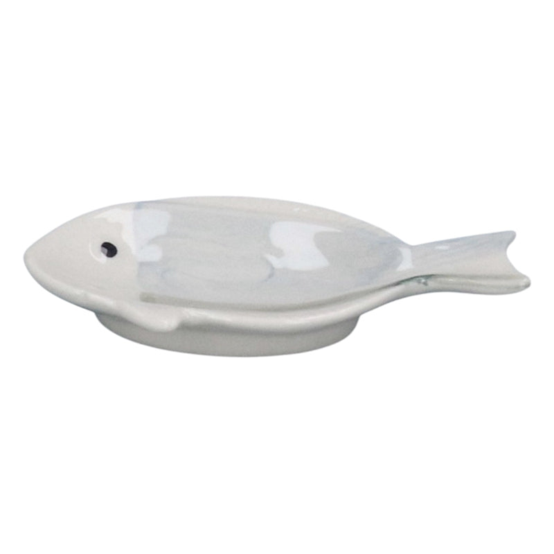 Gisela Graham Watercolour Stoneware Fish Mini Trinket Dish