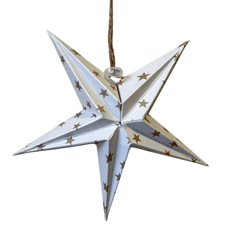 Gisela Graham White Paper 5-Point Star 10944 front