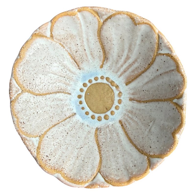 Gisela Graham White Stoneware Flower Mini Bowl 33162 top