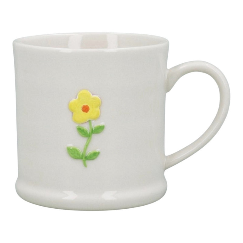 Gisela Graham Yellow Flower Stoneware Mini Mug 80355 front