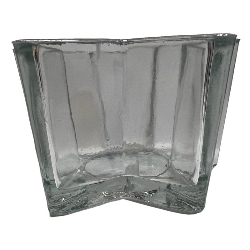 Glass Star Tea-Light Holder With Silver Trim large side