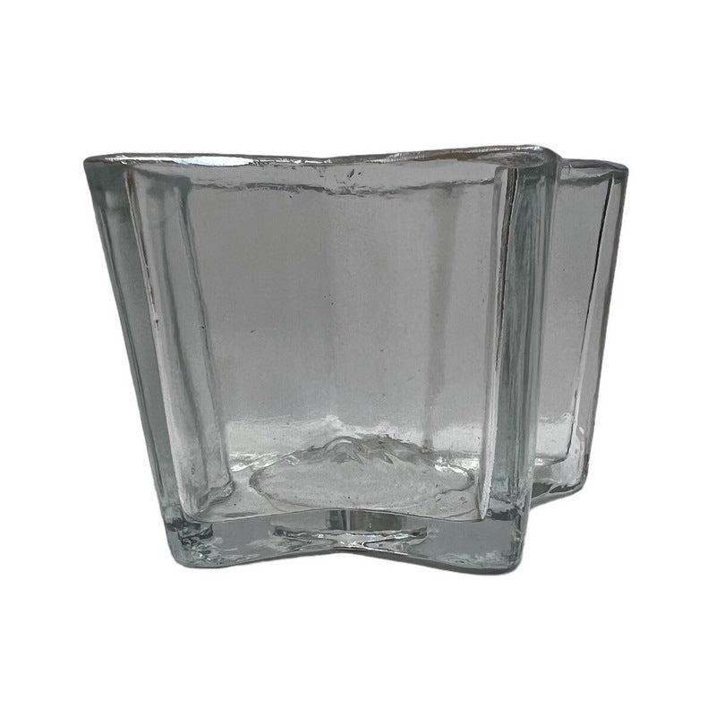 Glass Star Tea-Light Holder With Silver Trim small side