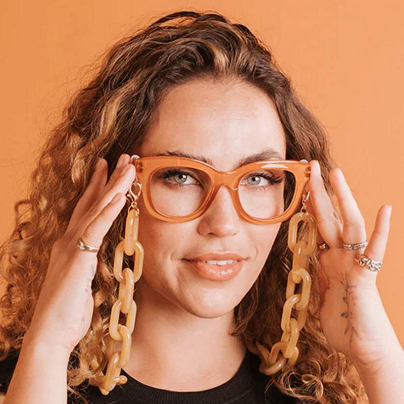 Goodlookers Glasses Chain Chunky Oval Honey GX1065HNY model 1