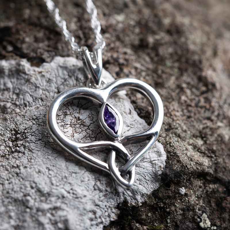 Hamilton & Young Jewellery Celtic Pendant With Amethyst Stone HY2044 lifestyle